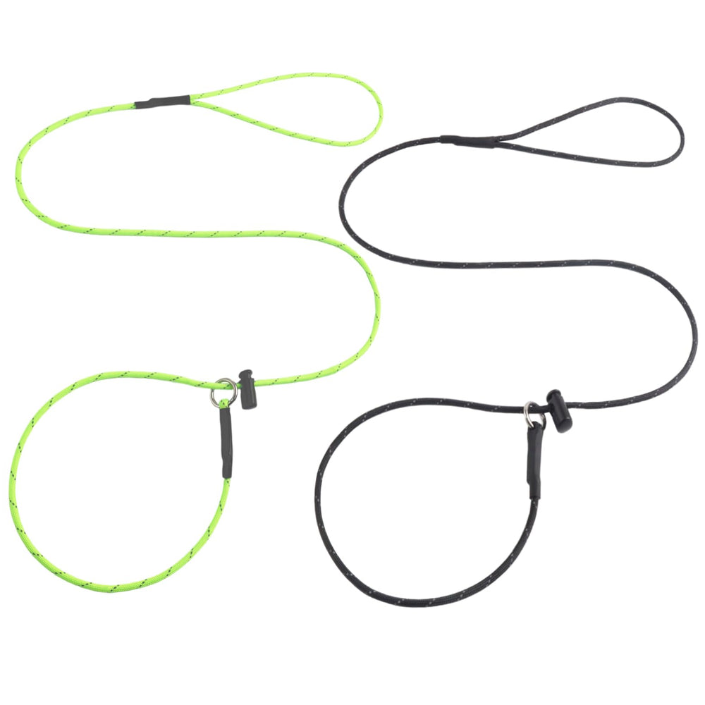 FURSDOLY reflective slip lead in black and neon green enhances nighttime visibility during walks