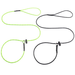 FURSDOLY reflective slip lead in black and neon green enhances nighttime visibility during walks