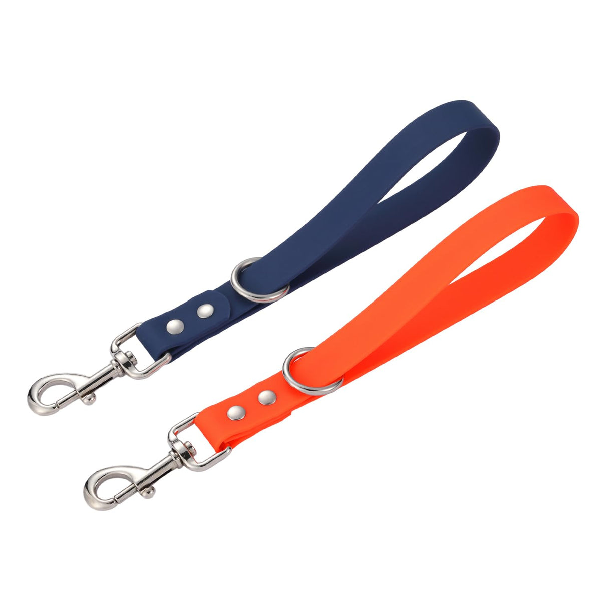FURSDOLY Short Dog Leash blue waterproof material for rainy walks and close control
