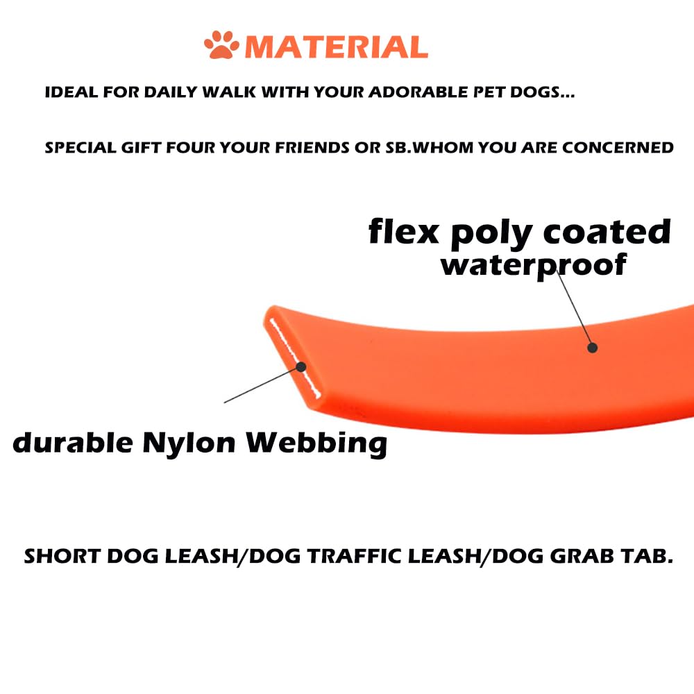 FURSDOLY Short Dog Leash blue 360-degree swivel clip keeps your dog secure during walks