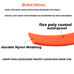 FURSDOLY Short Dog Leash blue 360-degree swivel clip keeps your dog secure during walks