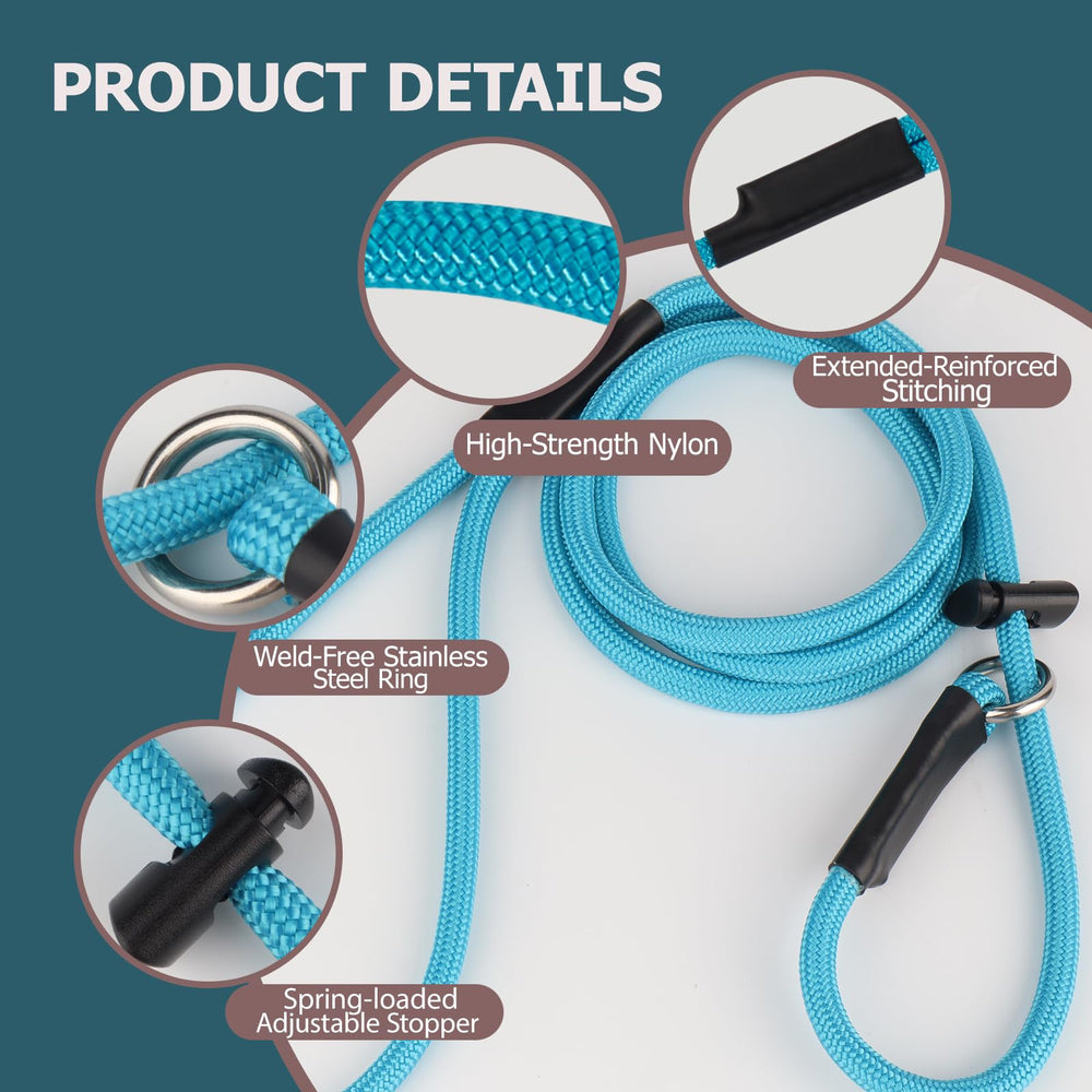 FURSDOLY slip lead shows adjustable stopper for quick length control during training.