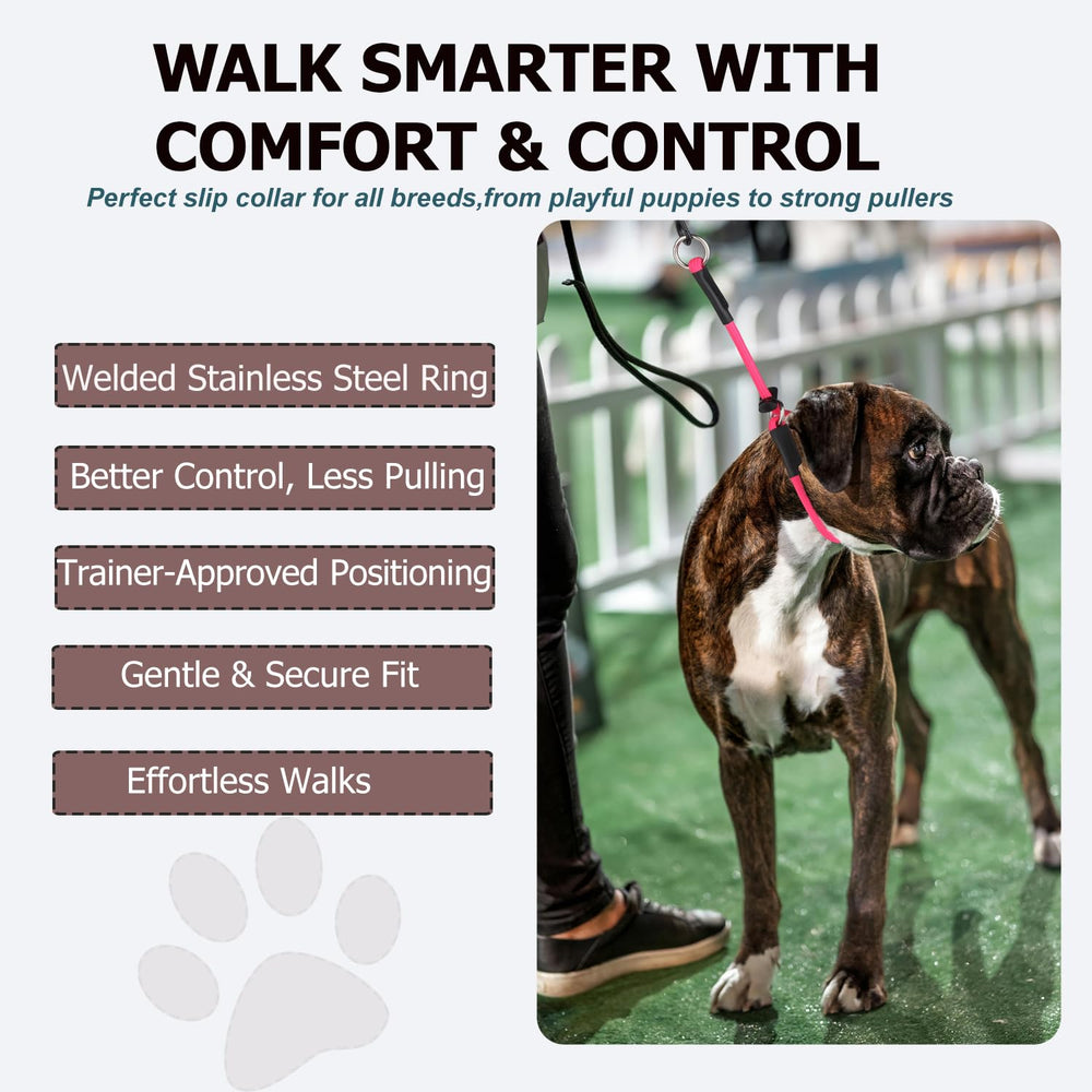 FURSDOLY slip-on design collar offers responsive control with natural leash tension.