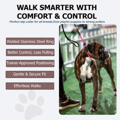 FURSDOLY slip-on design collar offers responsive control with natural leash tension.