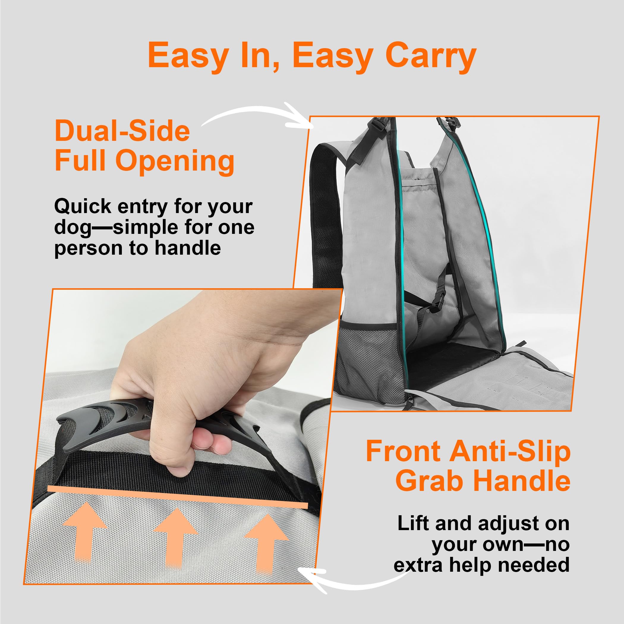 Furtent dog backpack carrier bottom durability oxford highlights rugged outdoor use.