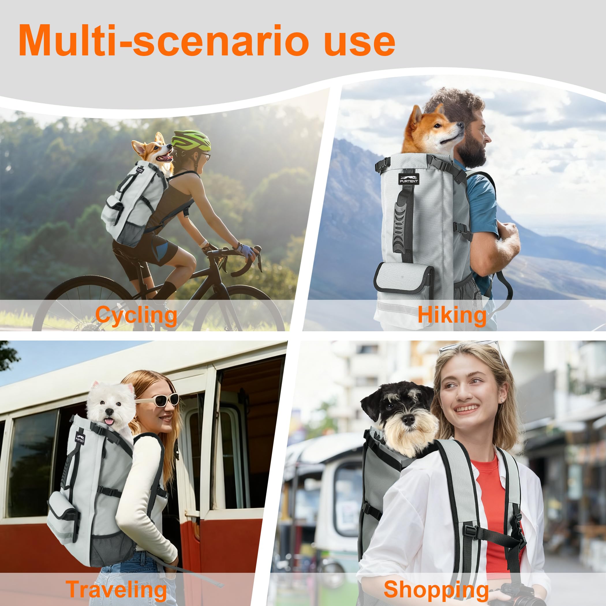 Furtent dog backpack carrier large dog fit suits bigger breeds on trips.