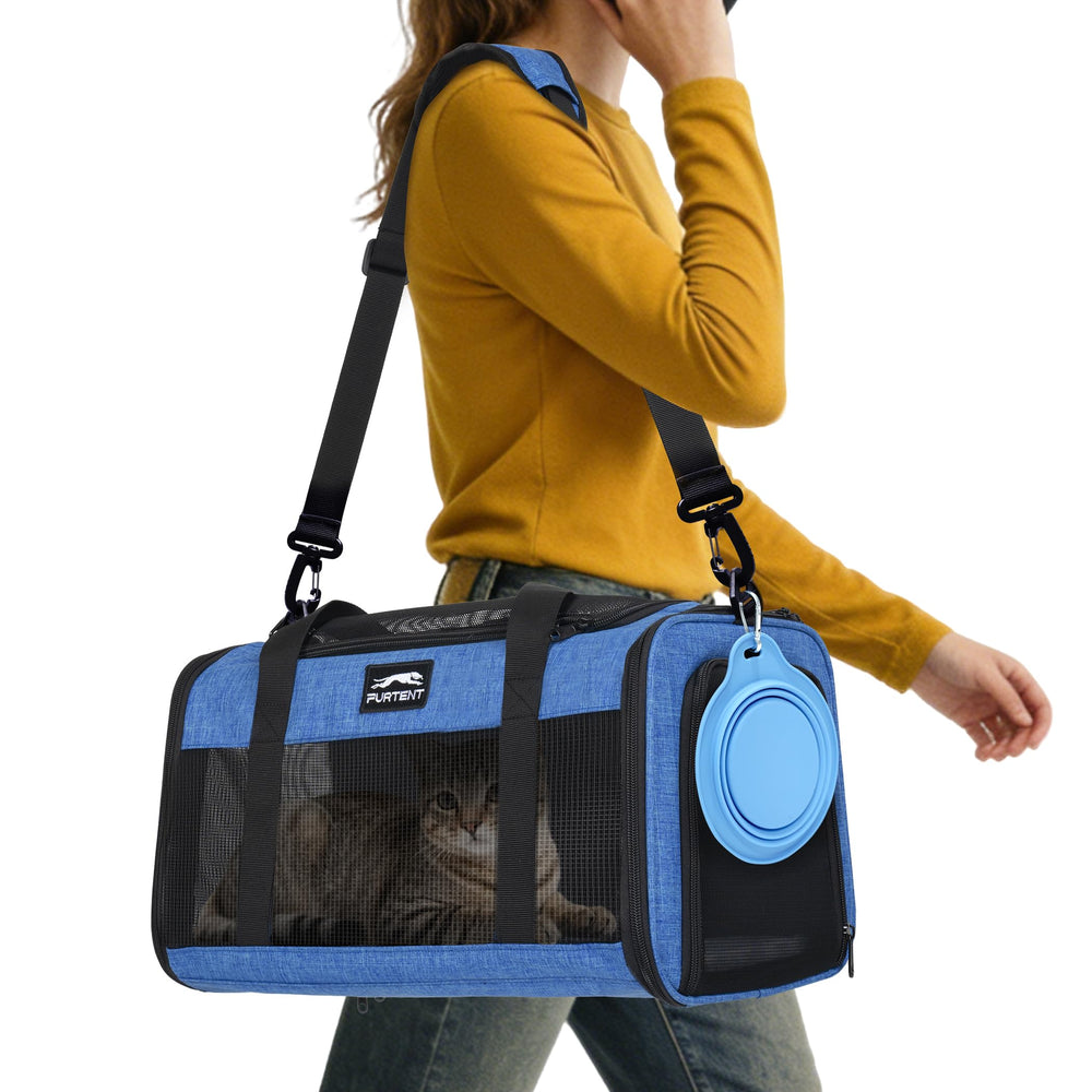 Furtent Pet Carrier under-seat view, airline-approved for small pets