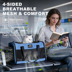 Furtent Pet Carrier with foldable bowl for on-the-go hydration