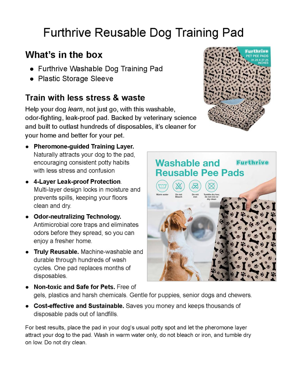 Furthrive pad in playpen setup for puppies
