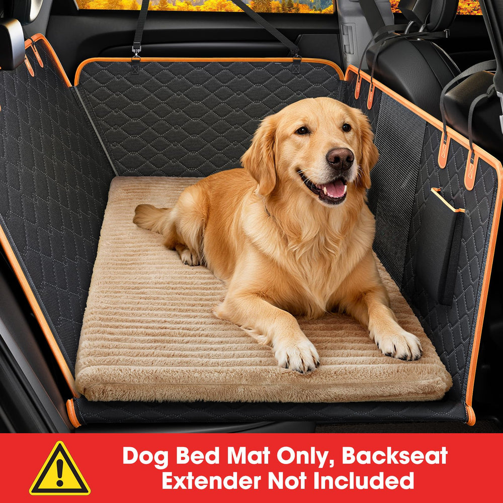 FURTIME soft flannel top provides gentle pet comfort on car seats.