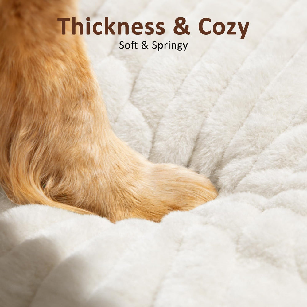 FURTIME dog bed medium anti-slip bottom in use to prevent sliding.