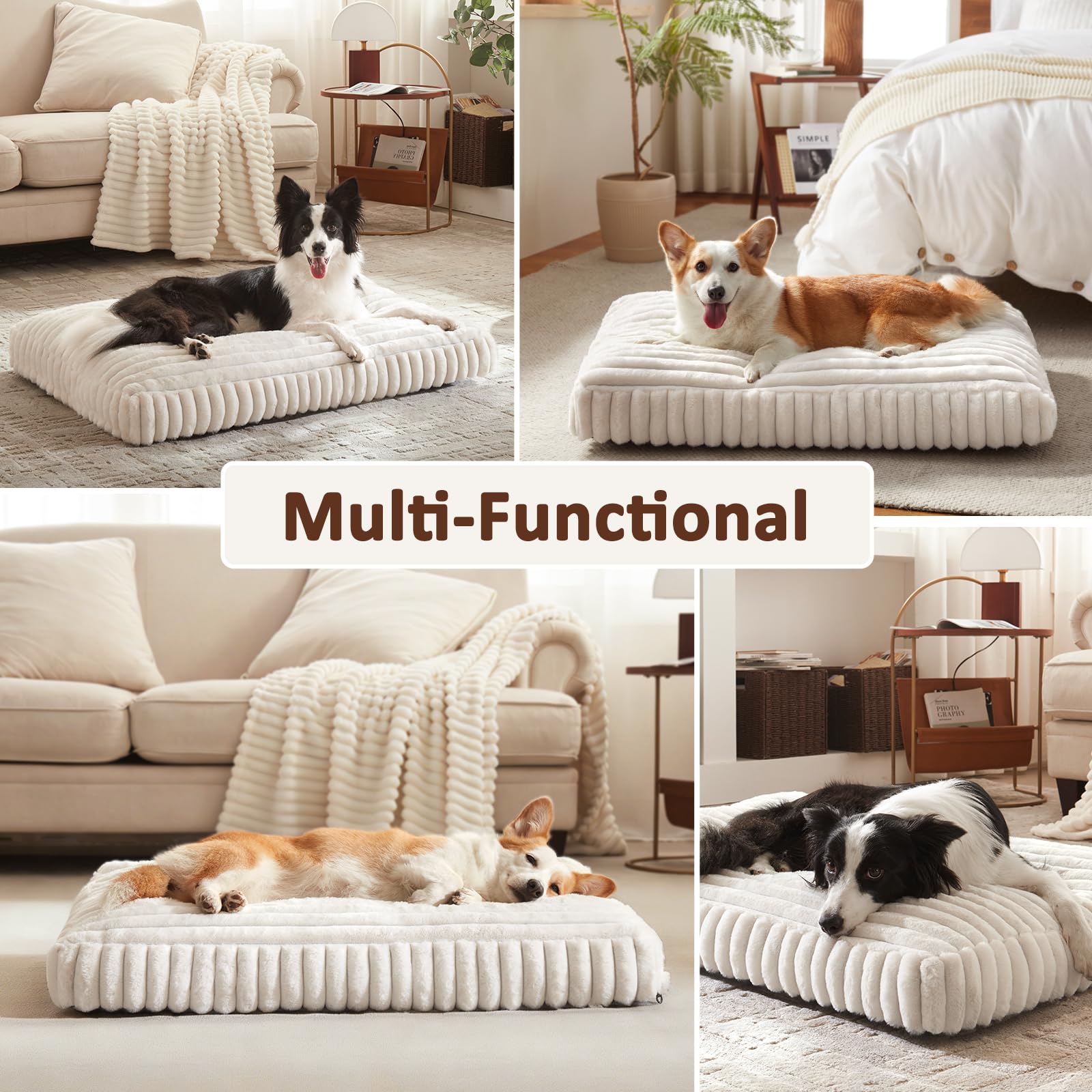 FURTIME dog bed medium crate setup with bed inside kennel.