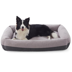 FURTIME dog bed with raised edges offering head and neck support for hard floors