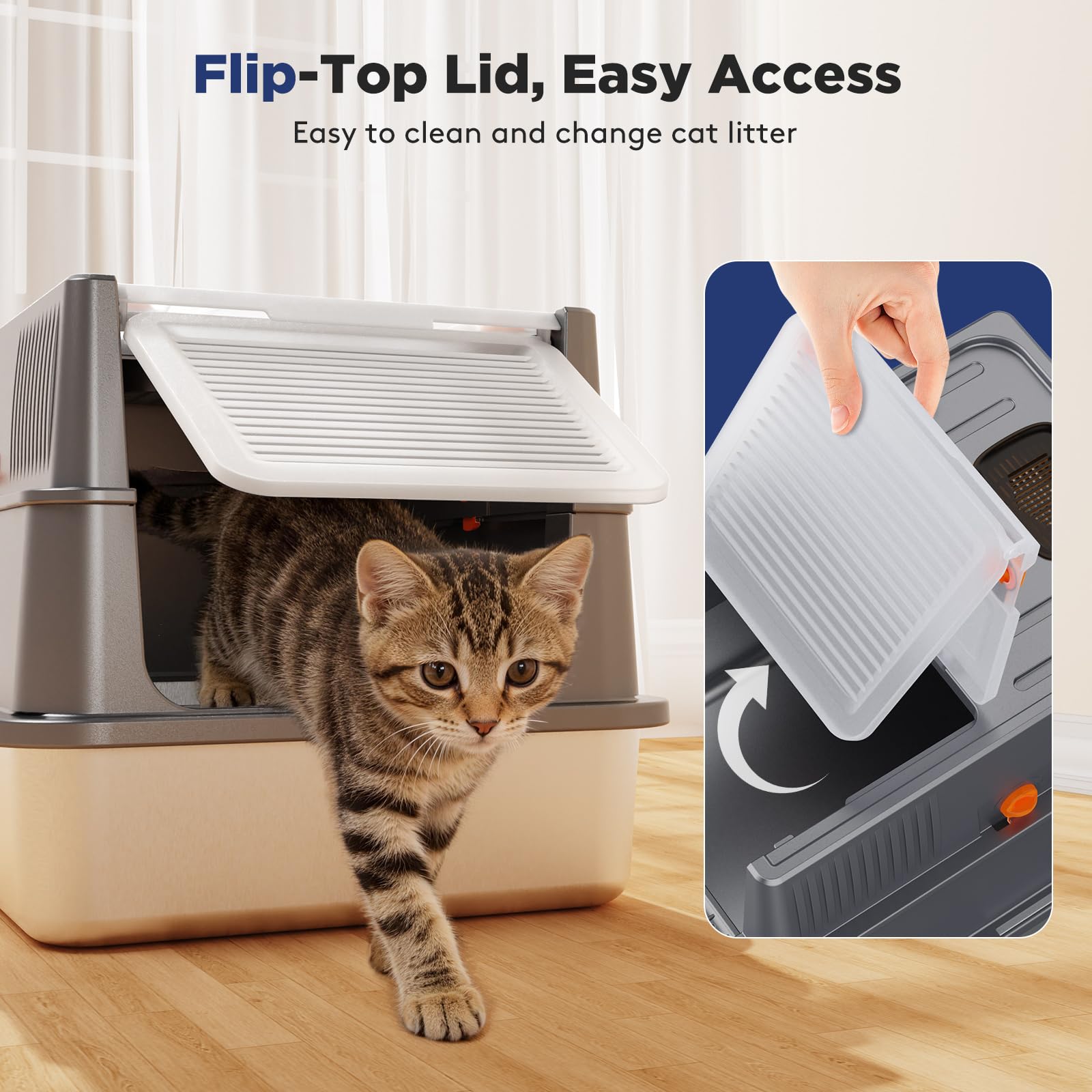 FURTIME three-layer leak-proof seal keeps urine contained and odors in.
