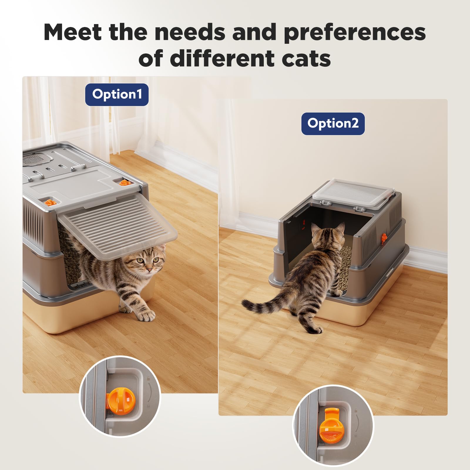 FURTIME odor-absorbing compartment with bamboo charcoal for odor control.