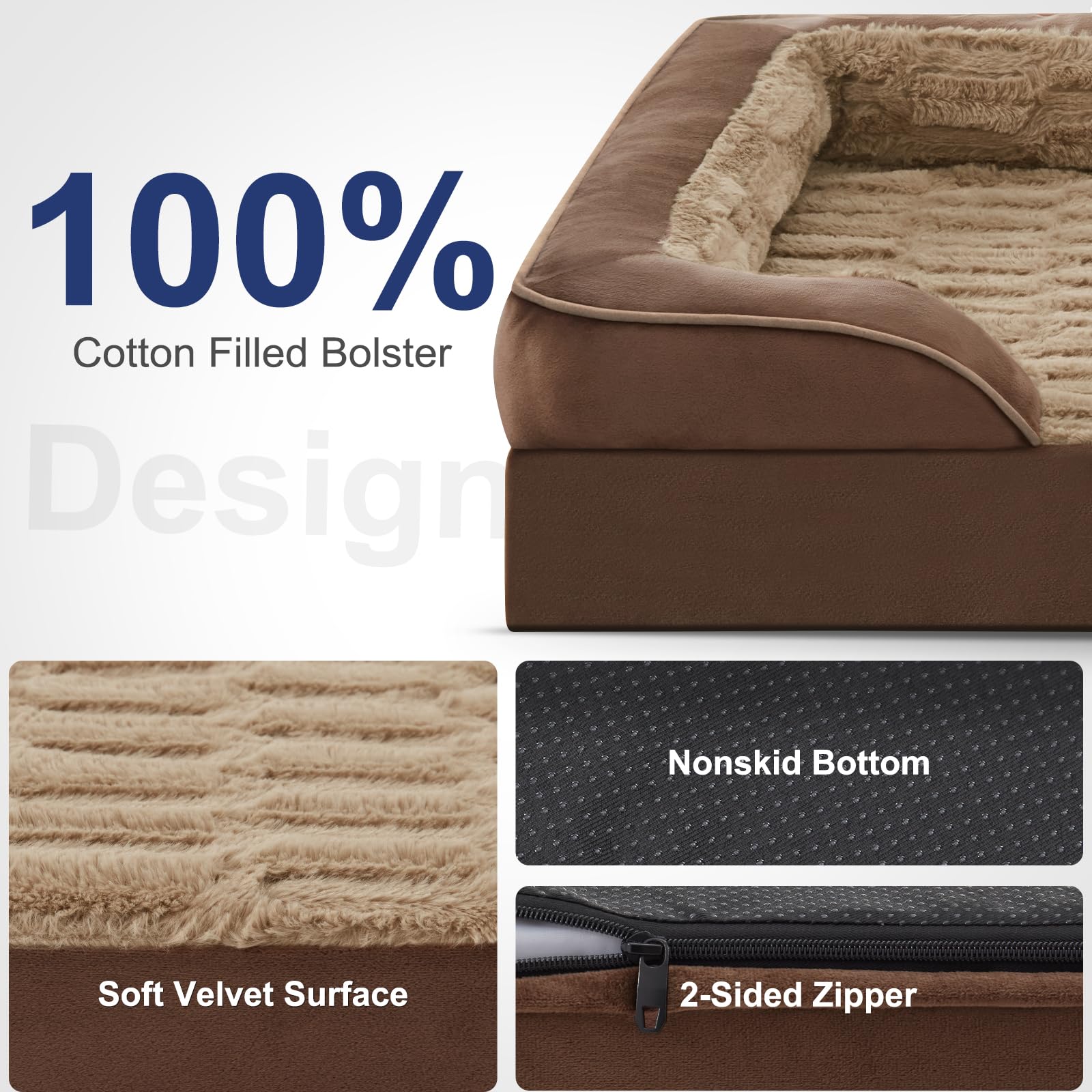 Non-slip bottom keeps the FURTIME bed in place.