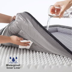FURTIME XL bed with removable cover and zipper for easy washing.