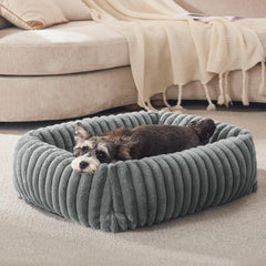 FURTIME small dog bed side view illustrates a cozy support for restful naps.