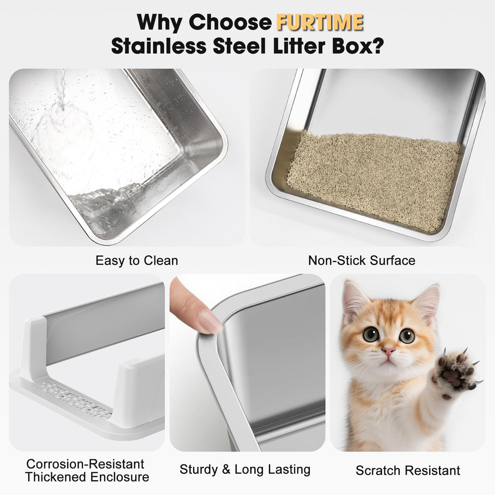 FURTIME non-stick stainless surface easy to wipe after use