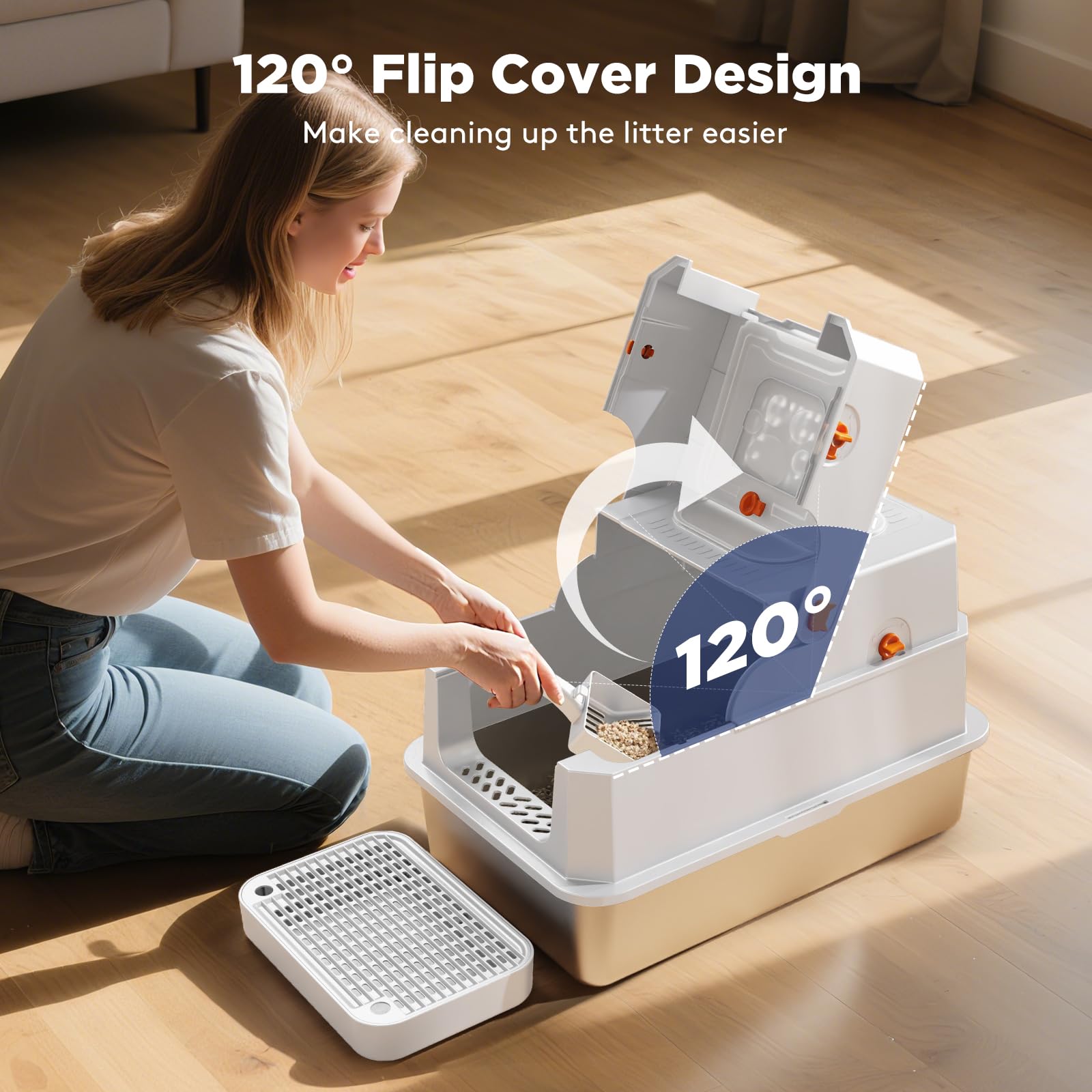 FURTIME top-entry design for comfortable cat entry.