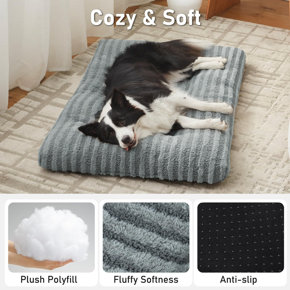 Large FURTIME bed shows thick padding for lasting comfort