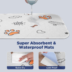 FURTIME pee pad with anti-slip bottom for secure placement.