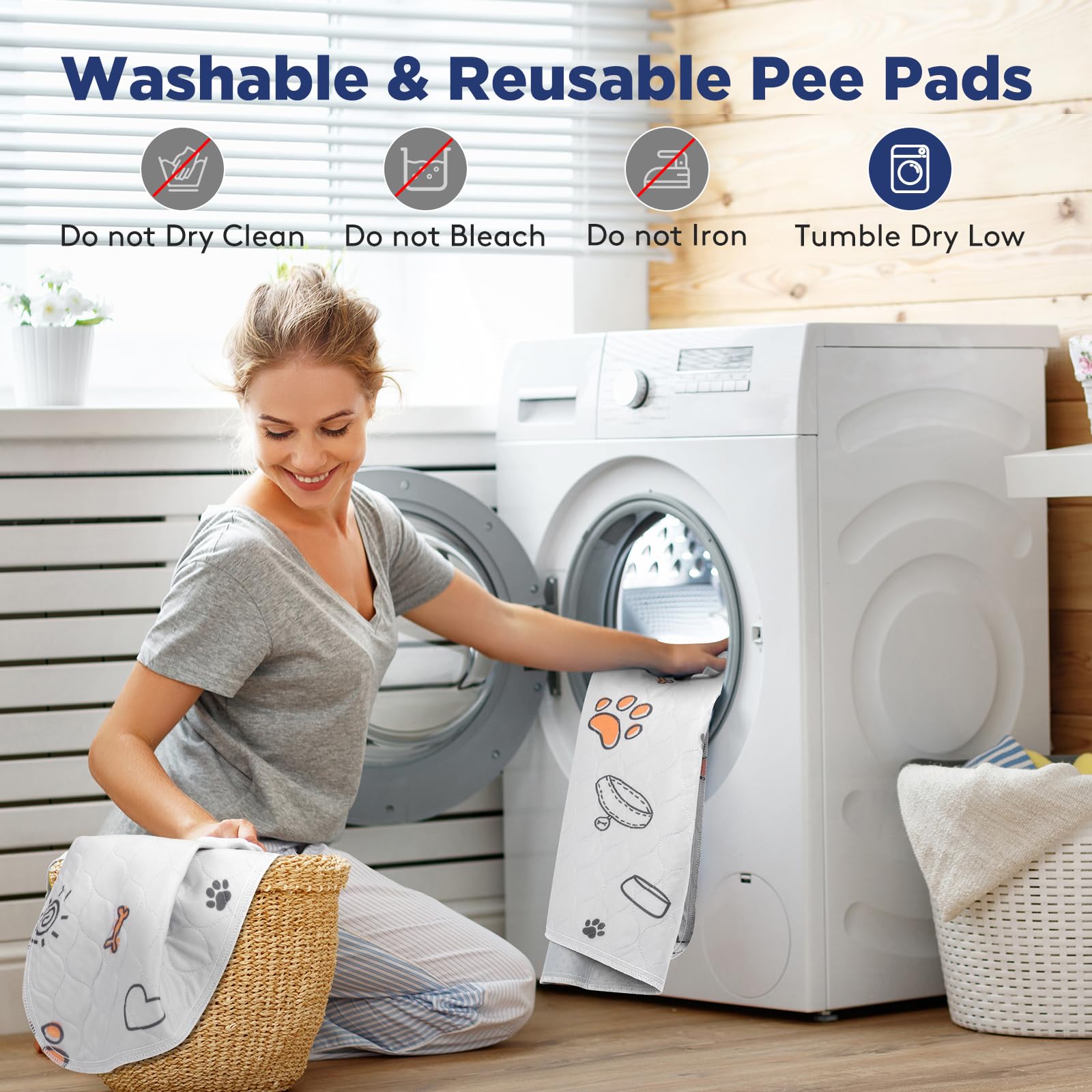 FURTIME two-pack pee pads provide reusable convenience for pets.