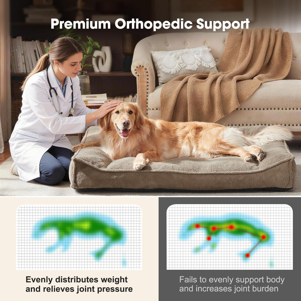 Machine-washable cover on FURTIME XL bed keeps it hygienic.