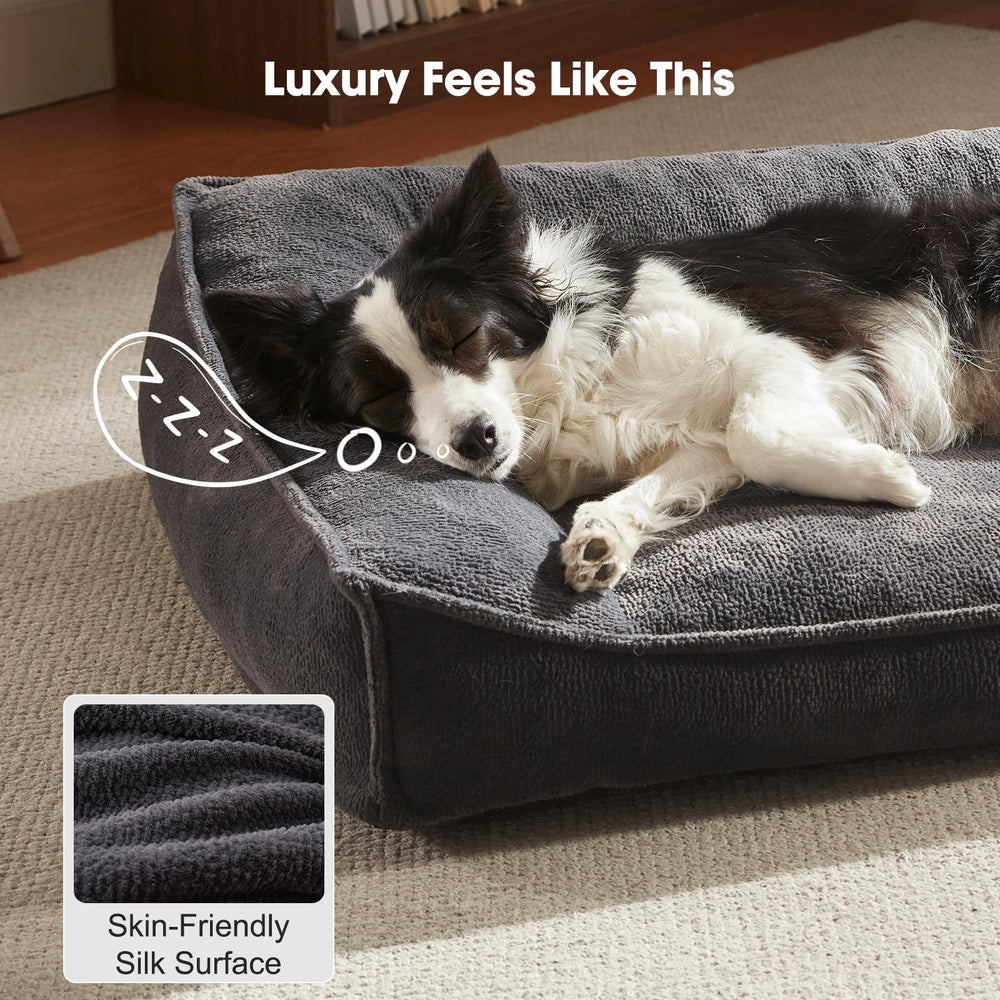 FURTIME XL orthopedic bed removable cover reveals convenient washing.