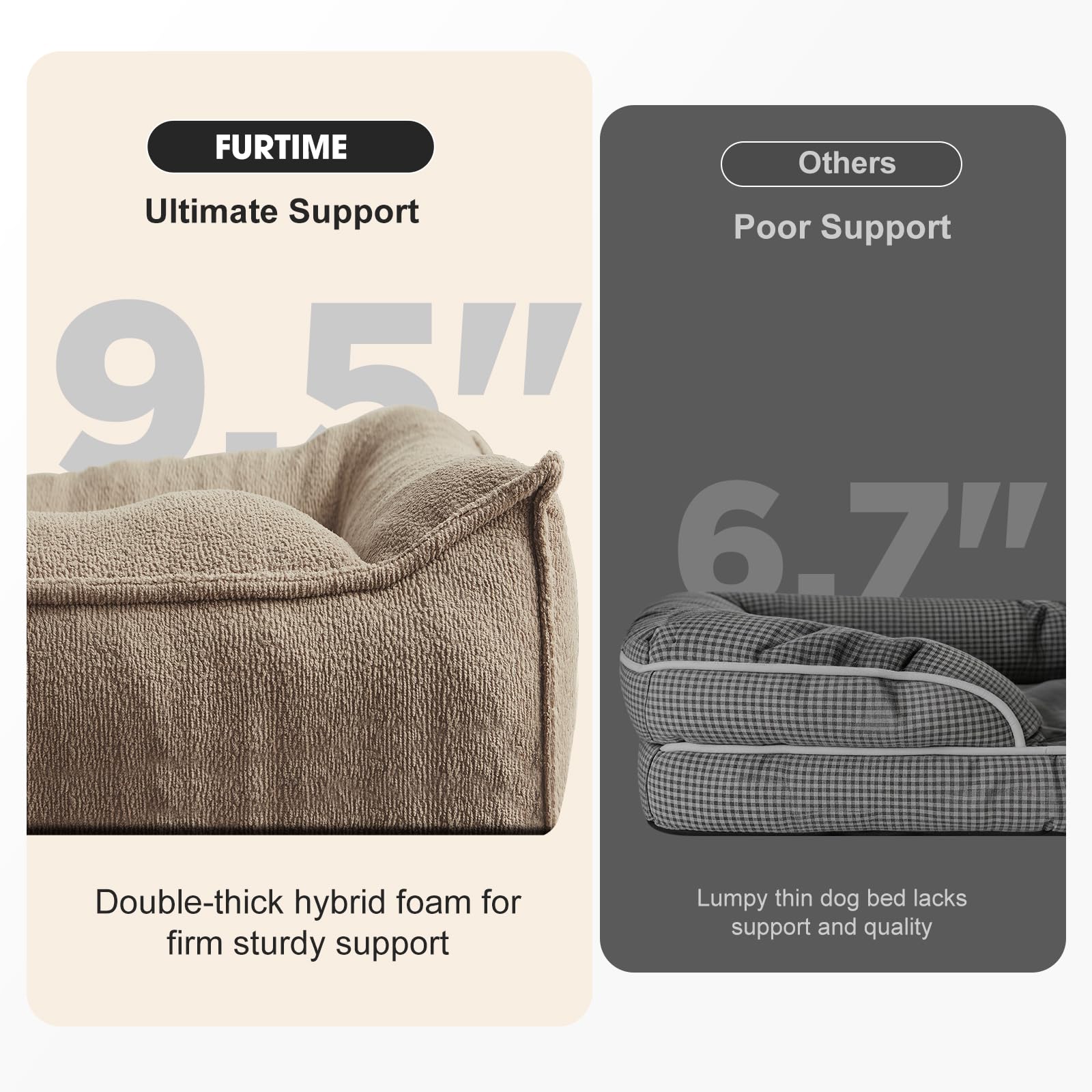FURTIME XL bed slant ergonomic design aligns spine for comfy lounging.