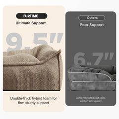 FURTIME XL bed slant ergonomic design aligns spine for comfy lounging.