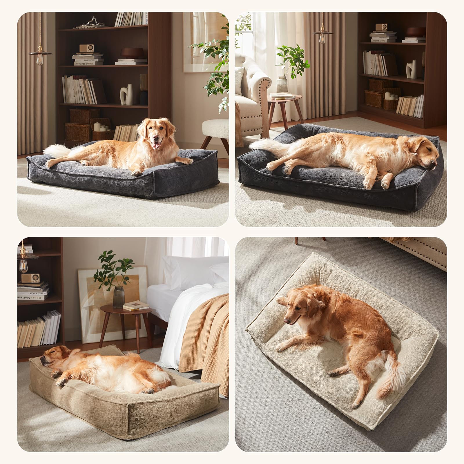FURTIME XXL bed with washable cover, machine-friendly design.