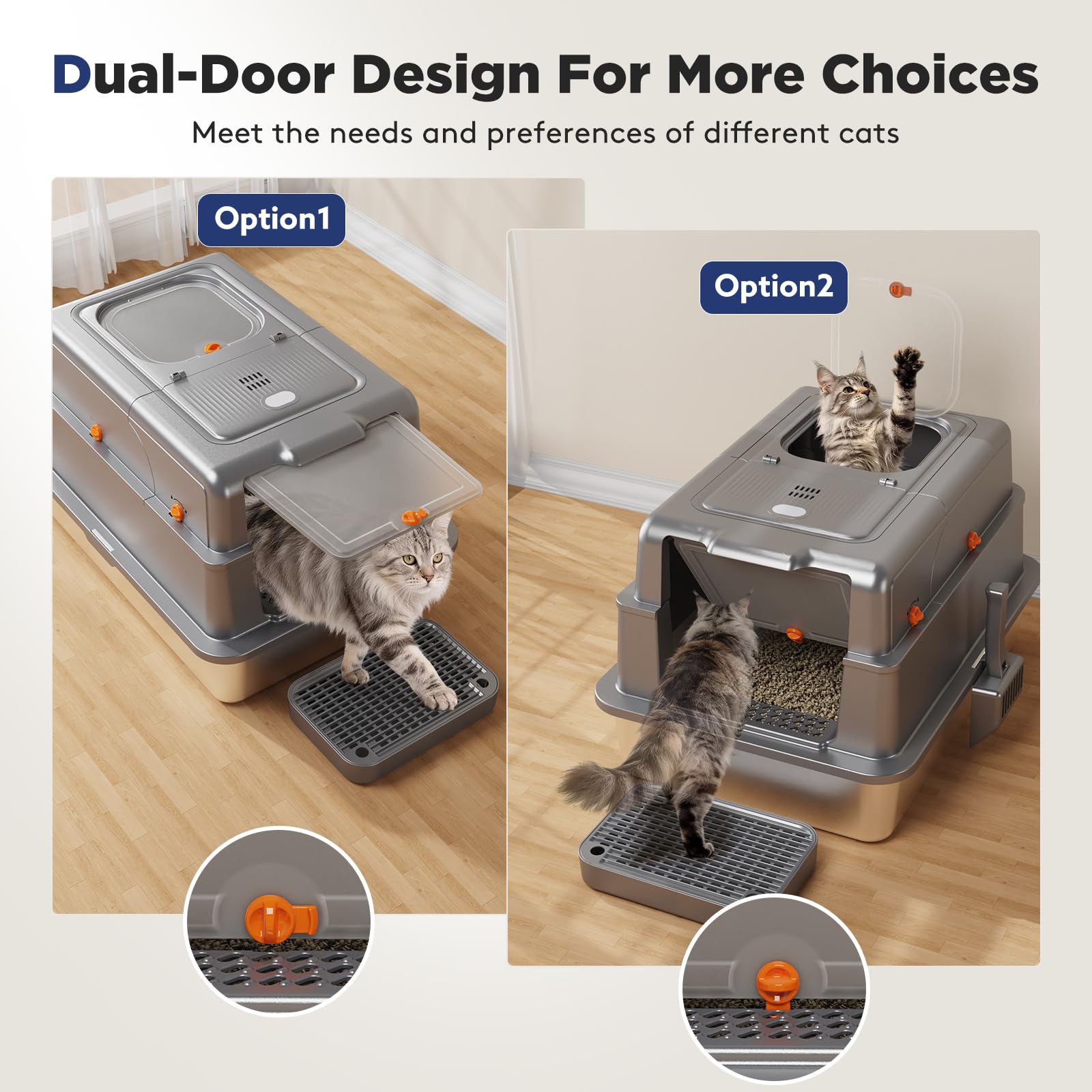 FURTIME XXXL brushed stainless steel surface is durable and easy to clean