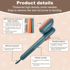 Furtronic one-click cleaning button releasing collected hair during grooming