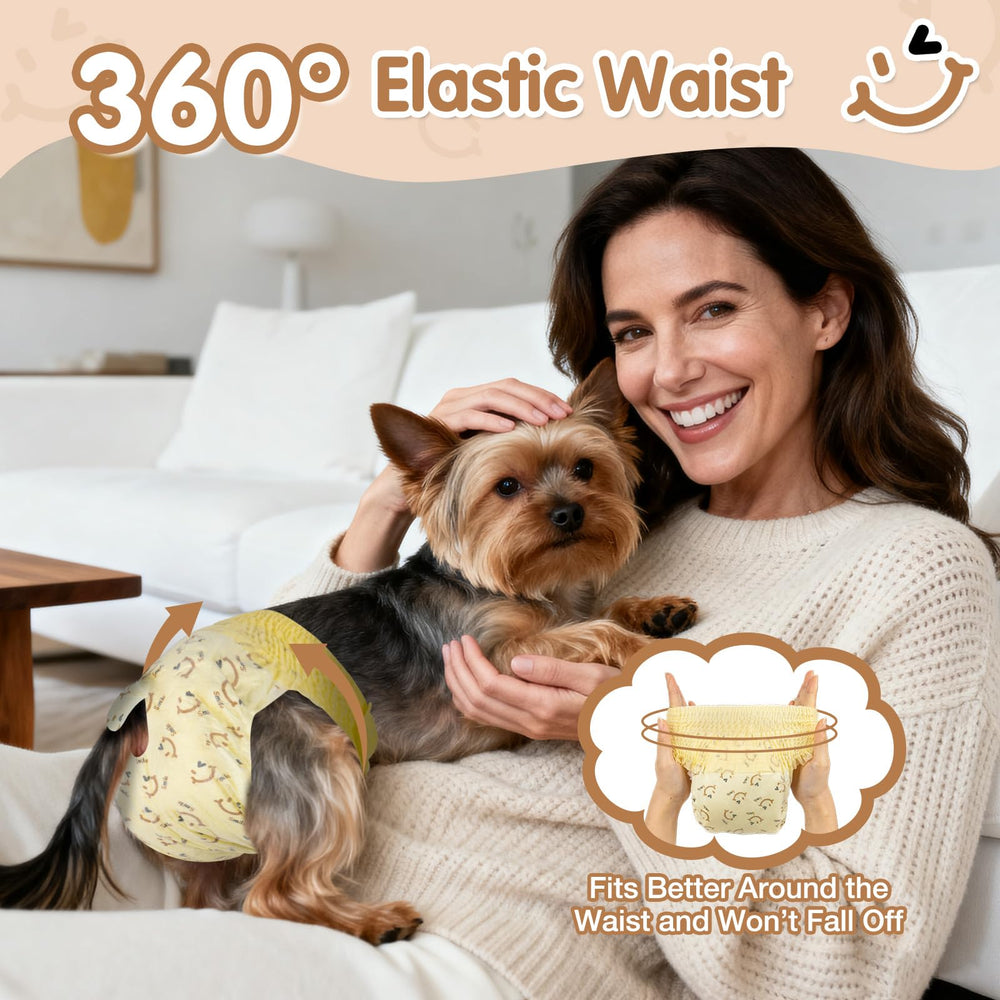 FurVeluxia smiley-pattern diaper adds a playful touch to daily care