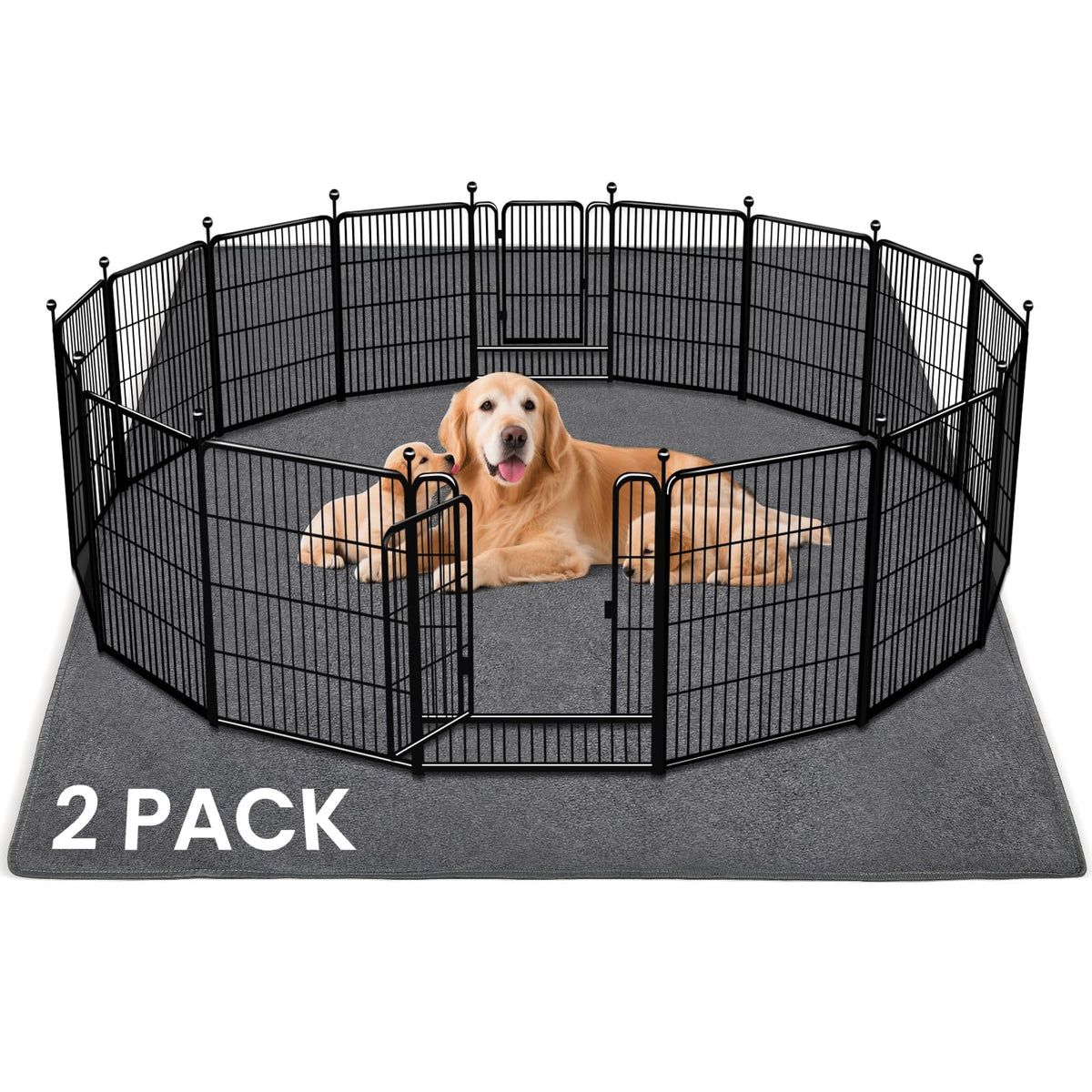 FURWEY 72x72 washable dog pee pad provides on-floor protection.