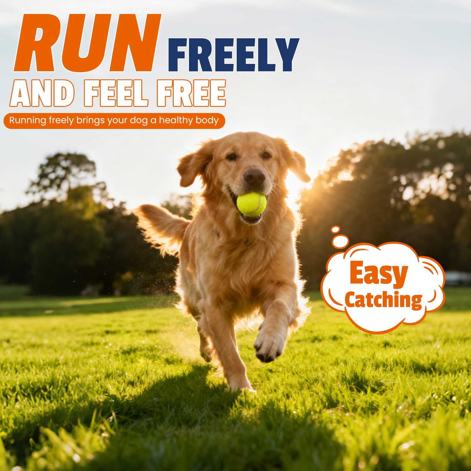 Bright yellow balls help locate them on grass and in parks.
