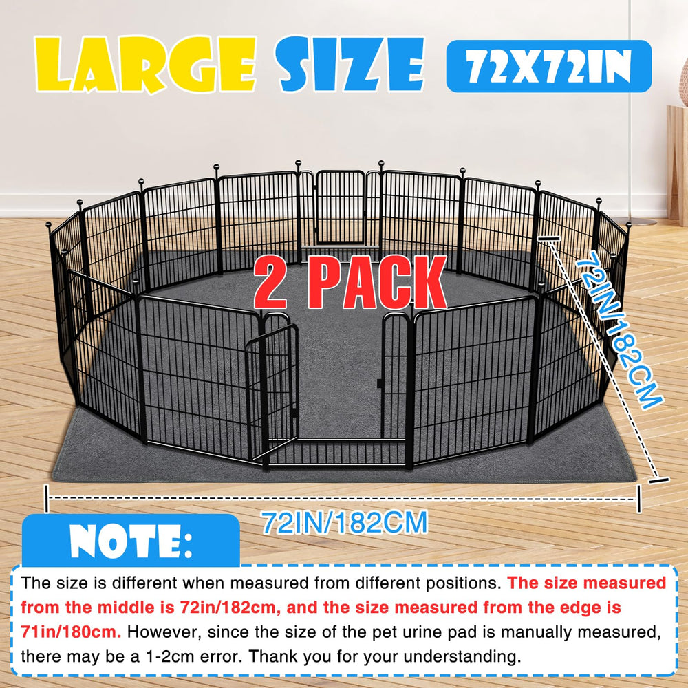FURWEY extra-large pee pad with non-slip bottom stabilizes surfaces.