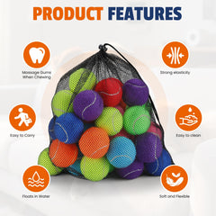 FURWEY durable natural rubber ball lasts through daily play.