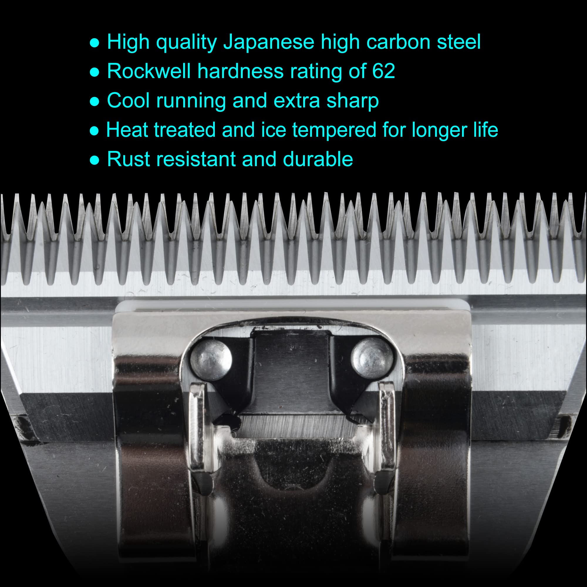 FURZONE detachable blade cut length about 0.02 inches for fine coat work.