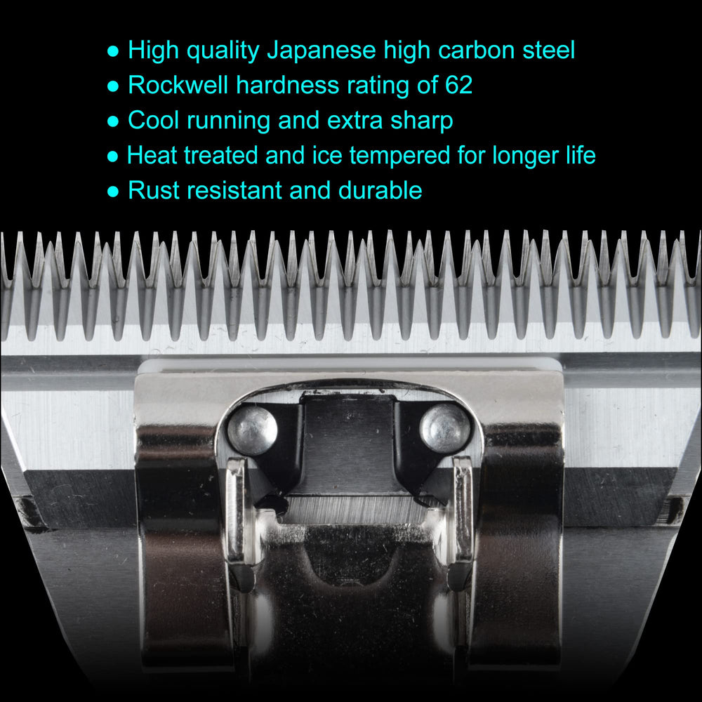 FURZONE detachable blade cut length about 0.02 inches for fine coat work.