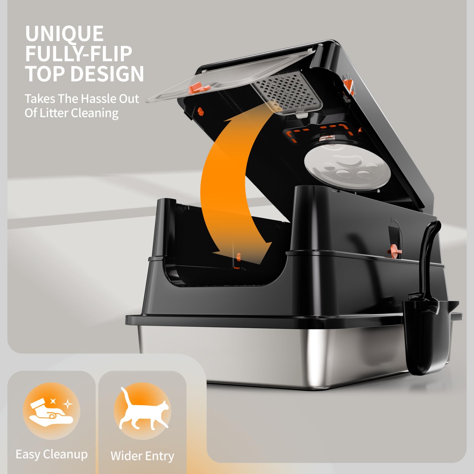 Leak-proof Fusblom litter box designed for households with pets.