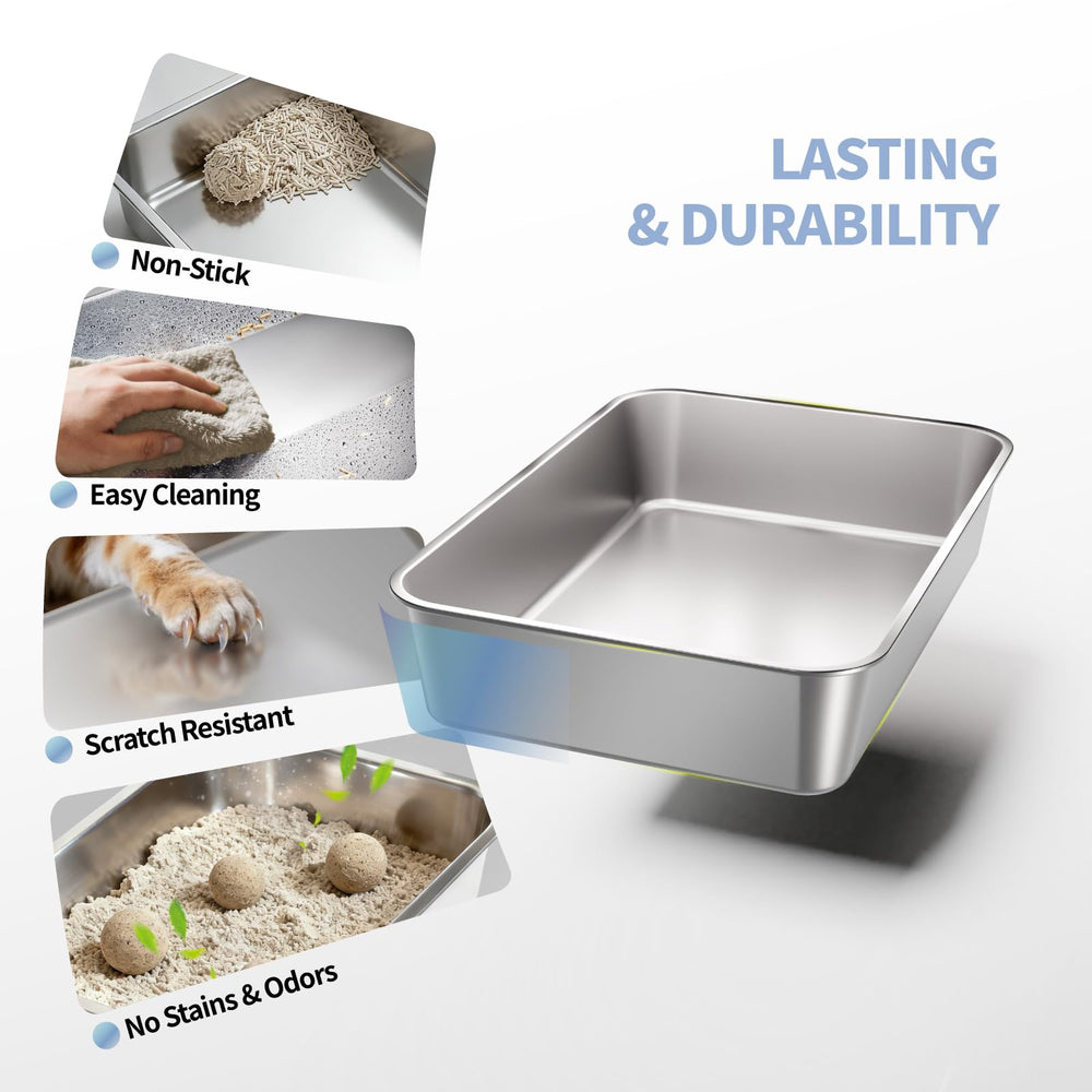 Fusblom low-entry, kitten-friendly litter box supports easy access for young and senior cats.