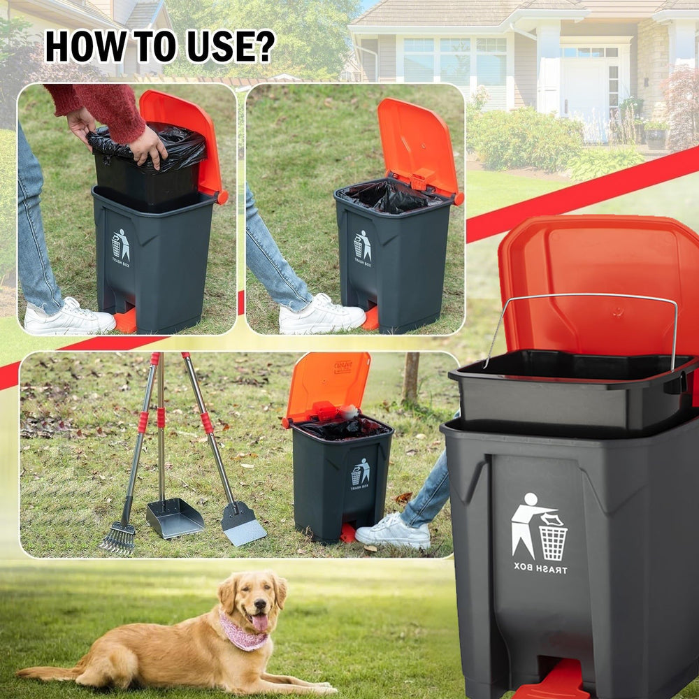 FUSBUNTY 38-inch handle keeps you upright while scooping dog waste.