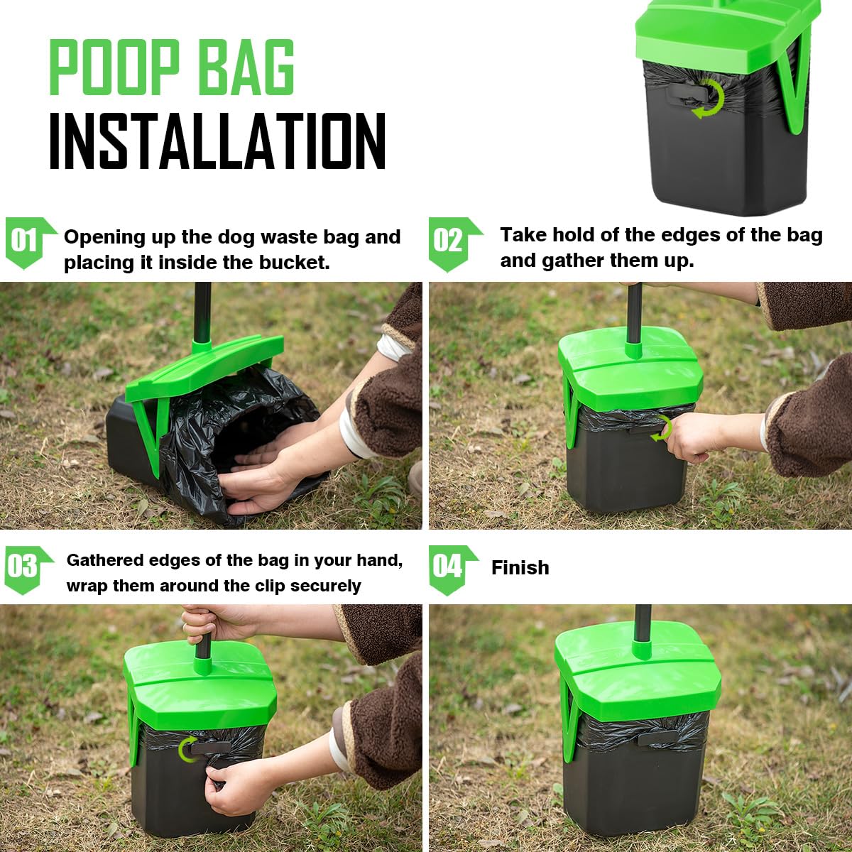 FUSBUNTY bags help keep outdoor spaces neat and hygienic.