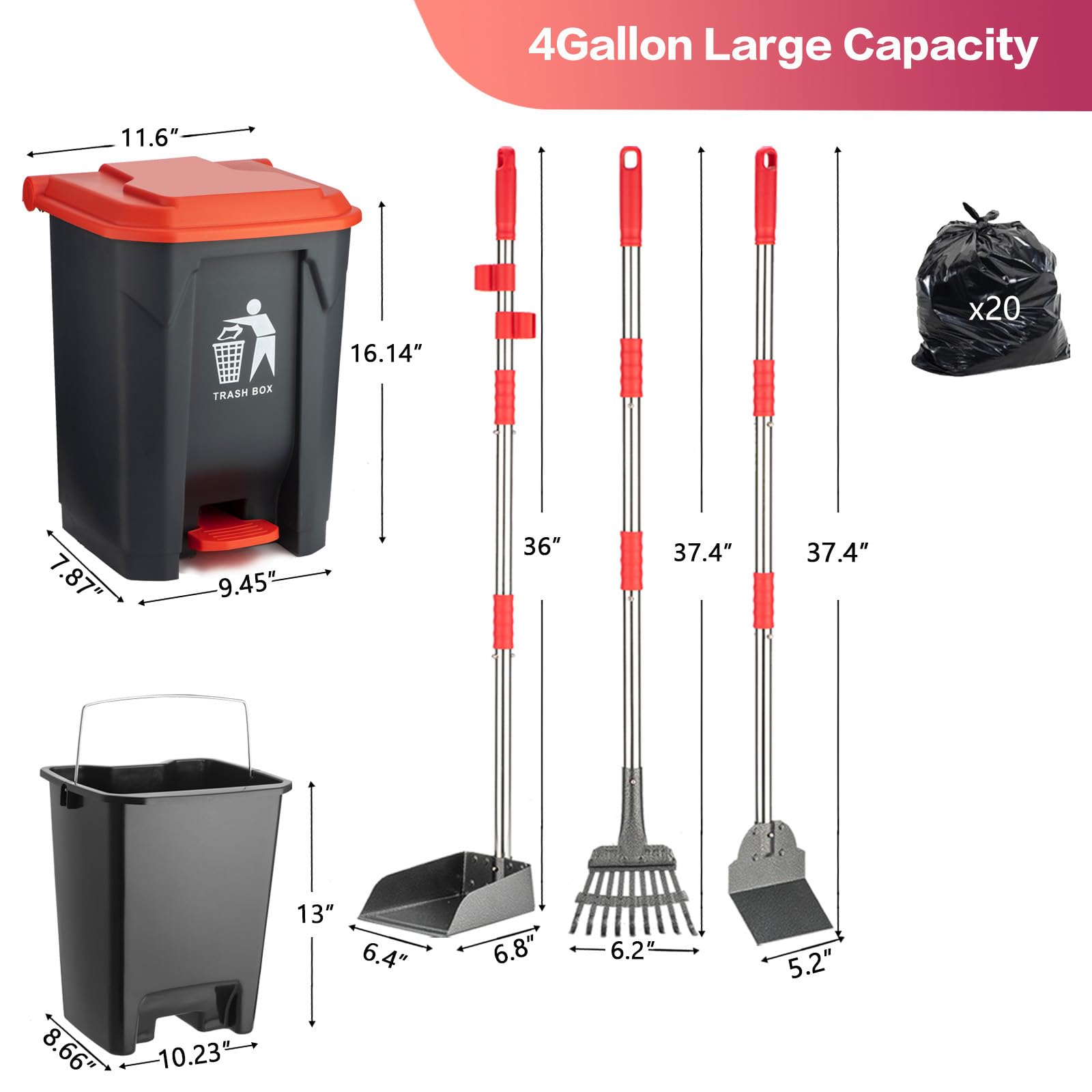 FUSBUNTY removable inner bucket enables quick, tidy empties after each cleanup.