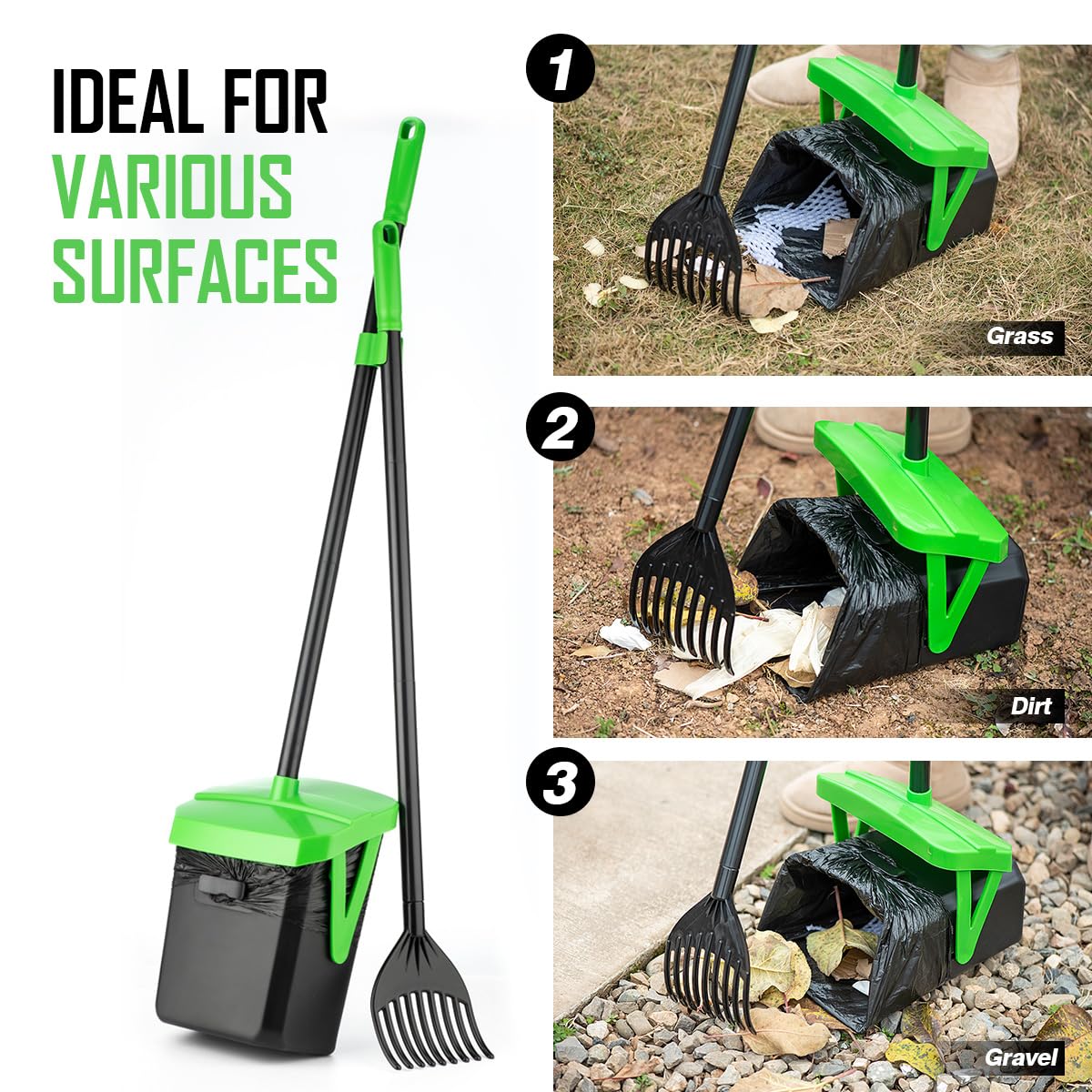 FUSBUNTY Storage-ready dog cleanup gear supports easy transport.