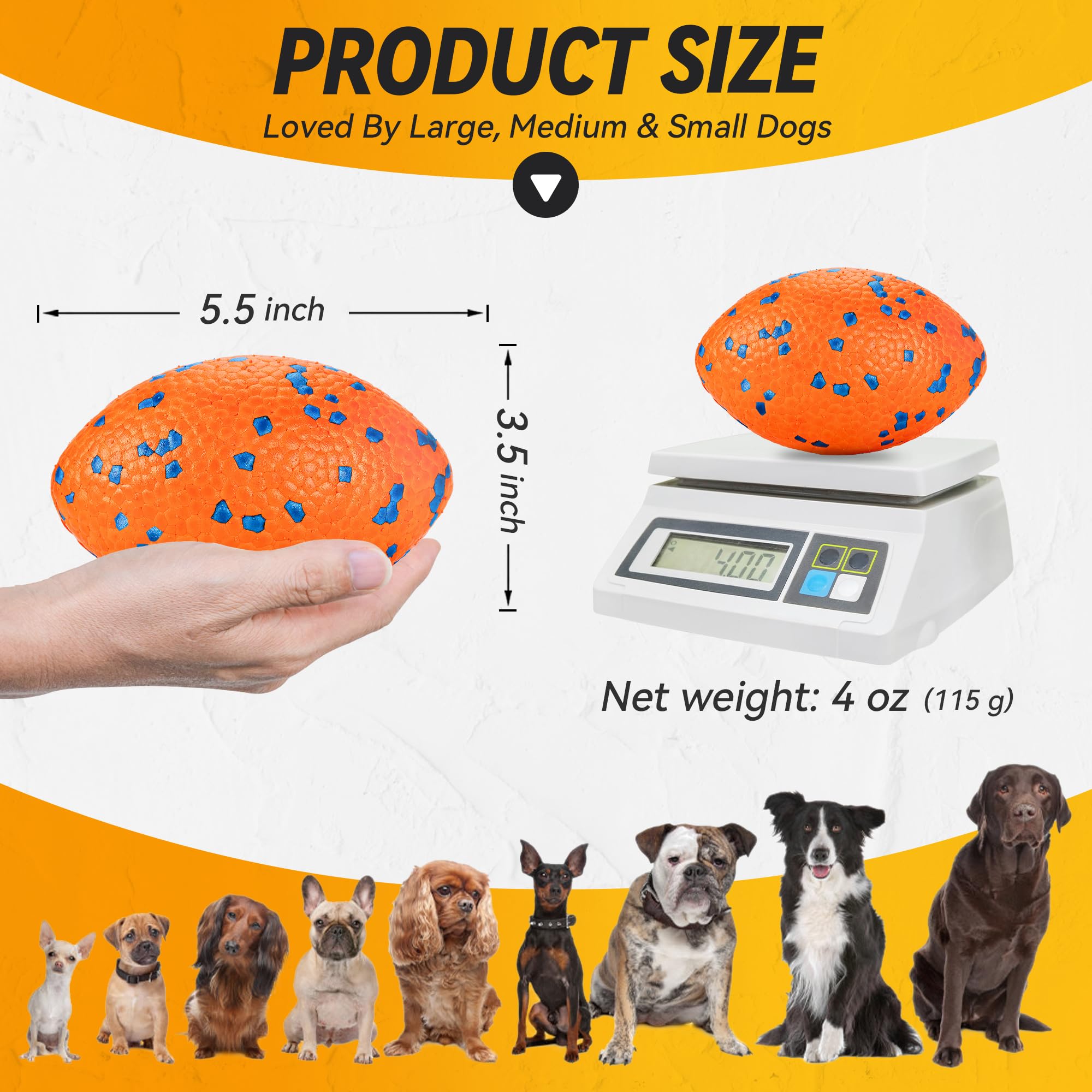 FUSOTO 5.5-inch ball fits medium and large breeds