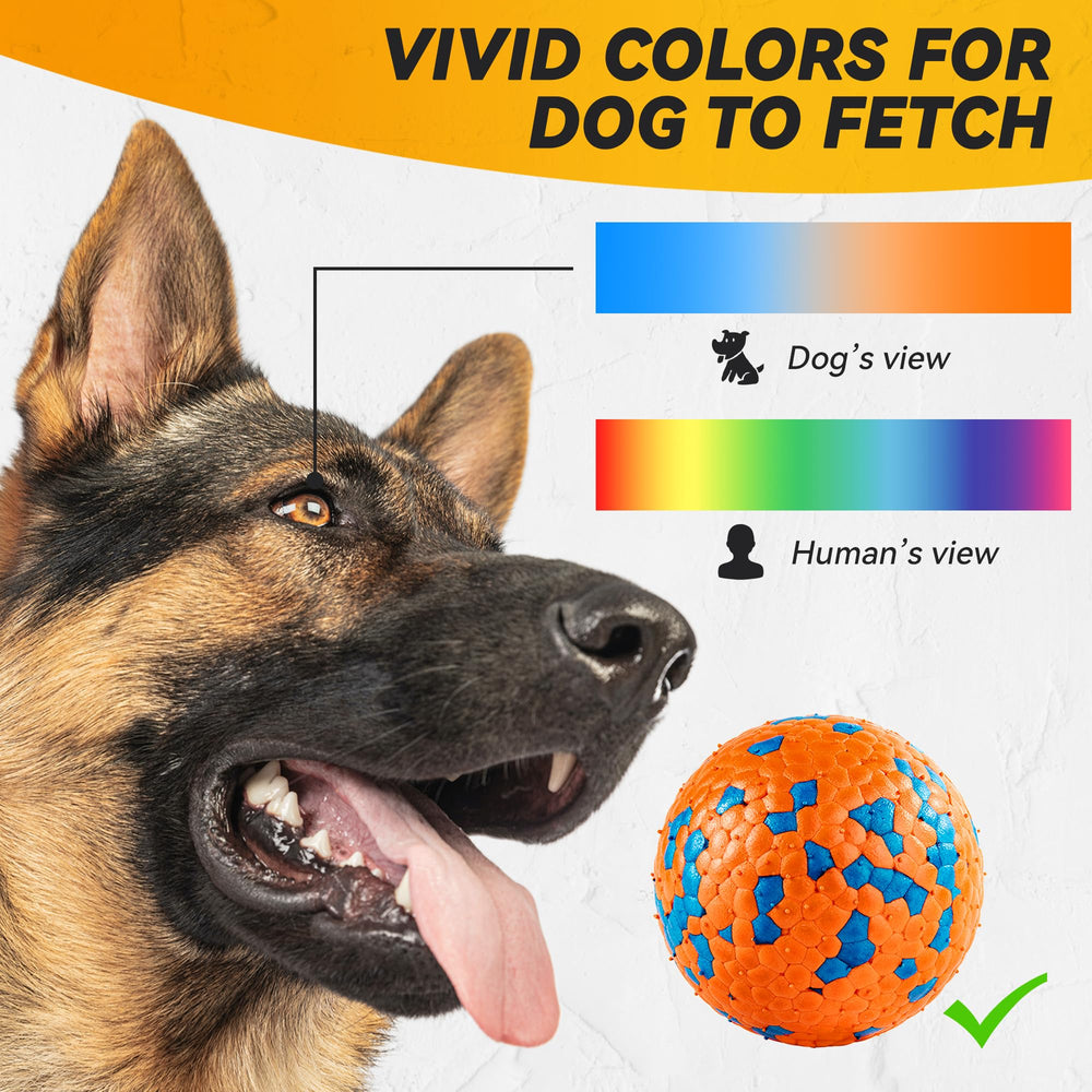 FUSOTO dog ball orange – E-TPU material, durable and lightweight.