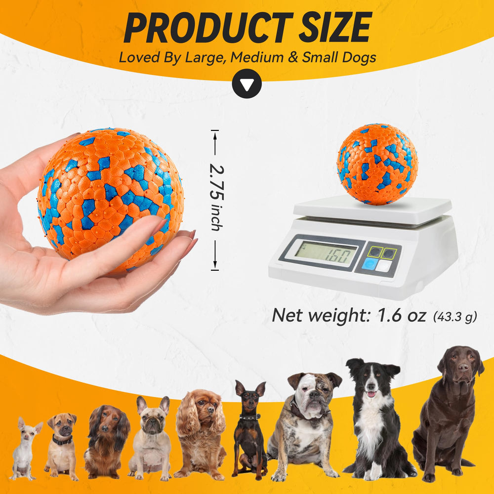 FUSOTO dog ball orange – designed for one-handed throwing and fast launches.